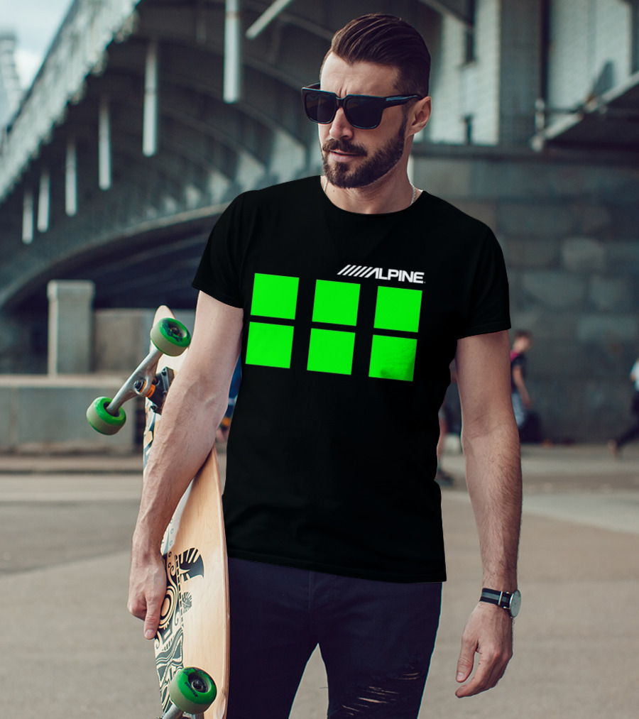 Alpine Audio Green Panel Blocks T-Shirt