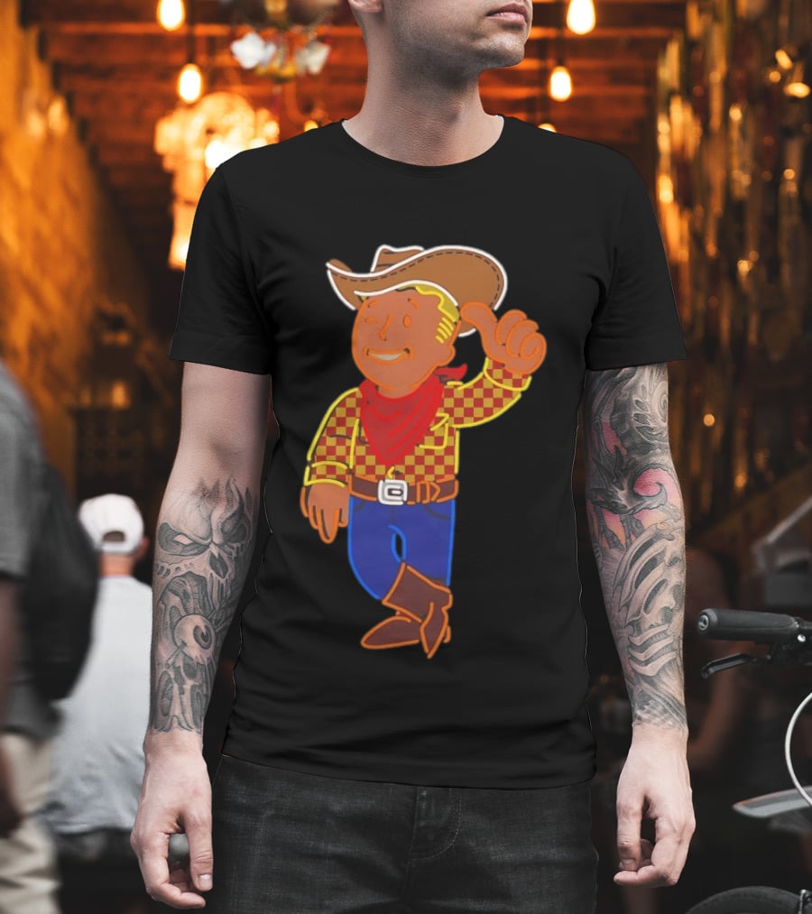 Fallout New Vegas Vault Boy Cowboy Woody T-Shirt