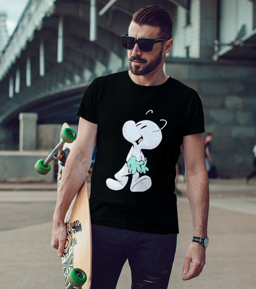 Fone Bone Character In Green Gloves Vintage Comic Style Bone Series T-Shirt