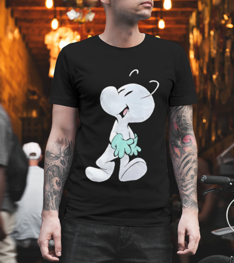 Fone Bone Character In Green Gloves Vintage Comic Style Bone Series T-Shirt