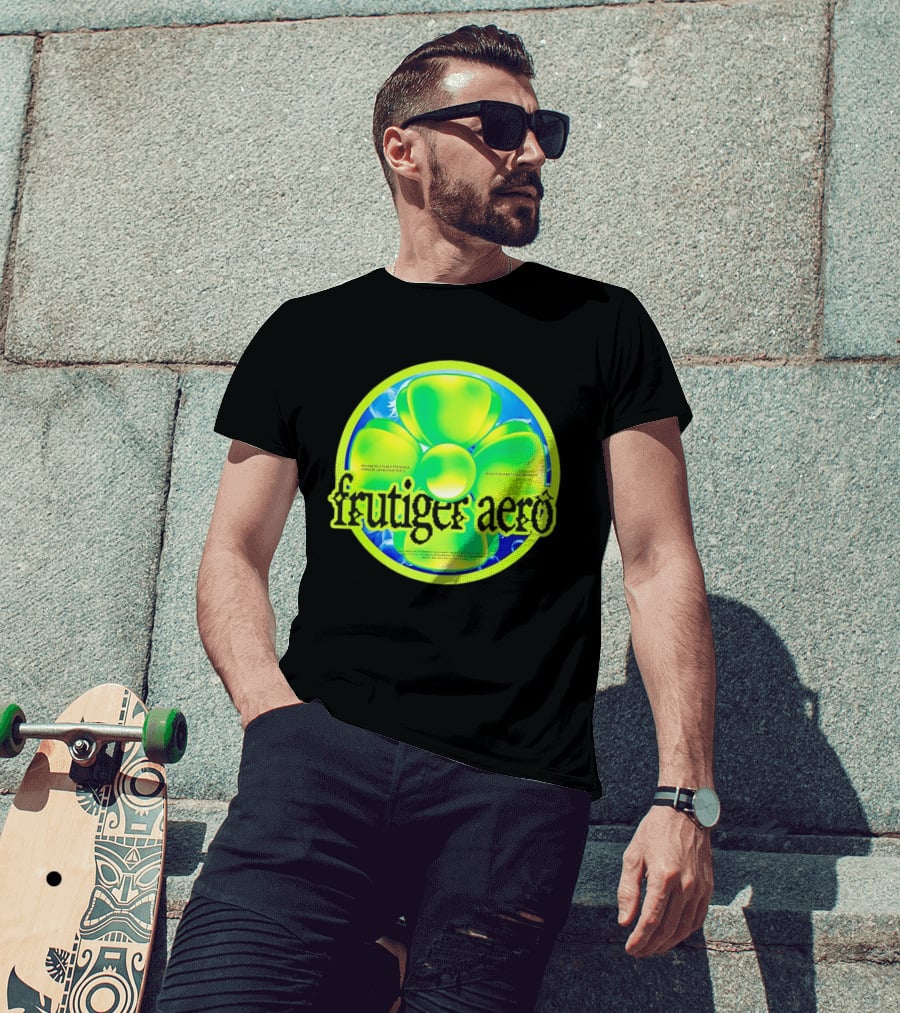 Frutiger Aero Psychedelic Neon Flower T-Shirt