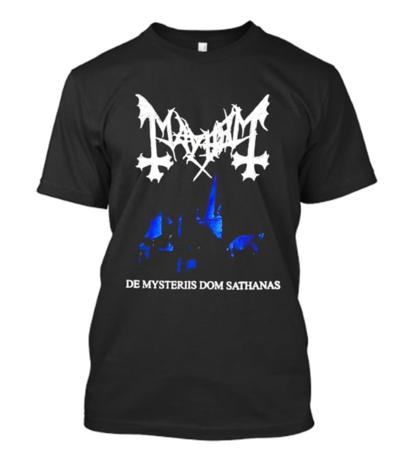 Mayhem De Mysteriis Dom Sathanas Iconic Album Art And Symbolic Gothic T-Shirt