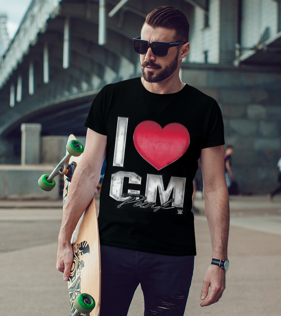 CM Punk I Heart WWE Love T-Shirt