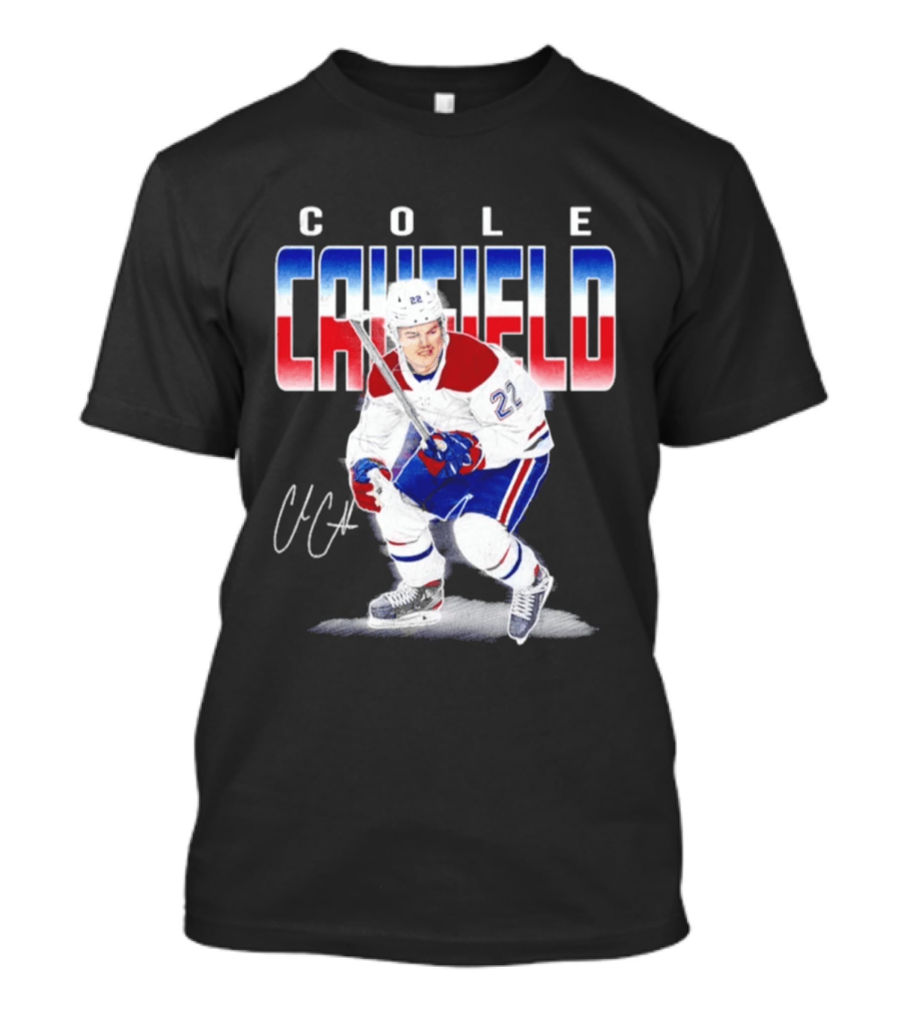 Cole Caufield Montreal Canadiens Number 22 Ice Hockey Player T-Shirt