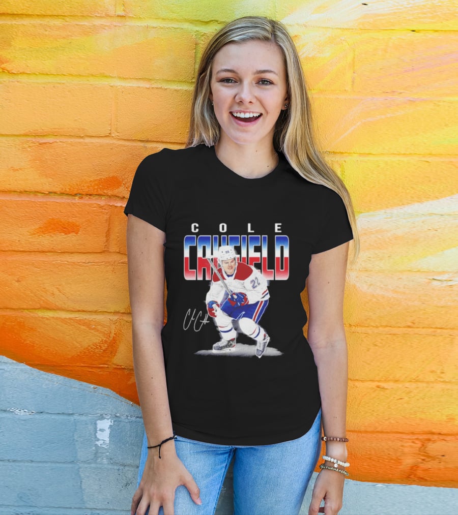 Cole Caufield Montreal Canadiens Number 22 Ice Hockey Player T-Shirt