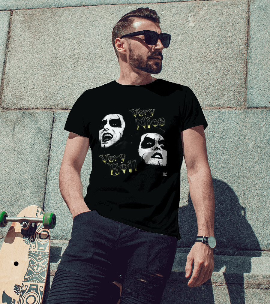 Danhausen WWE Very Nice Very Evil Grunge Face T-Shirt