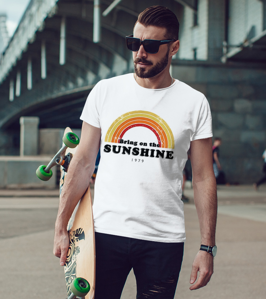 Bring On The Sunshine 1979 Retro Rainbow Ringer T-Shirt