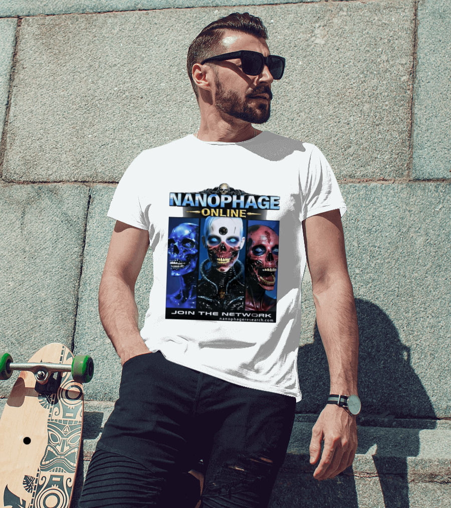 Nanophage Online Join The Network Nanophageresearch.com T-Shirt