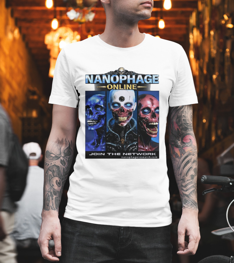 Nanophage Online Join The Network Nanophageresearch.com T-Shirt