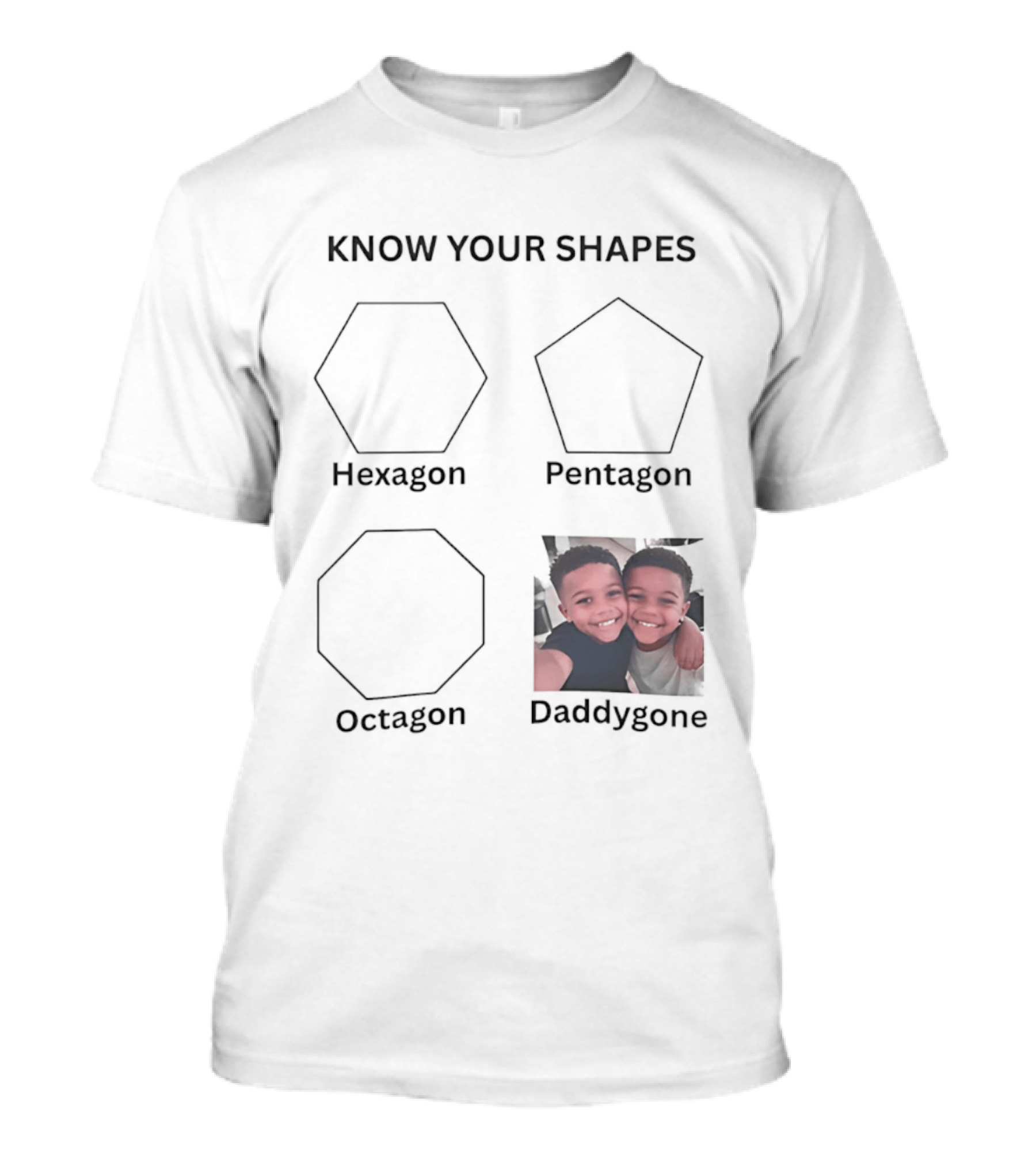 Know Your Shapes Hexagon Pentagon Octagon Daddygone T-Shirt