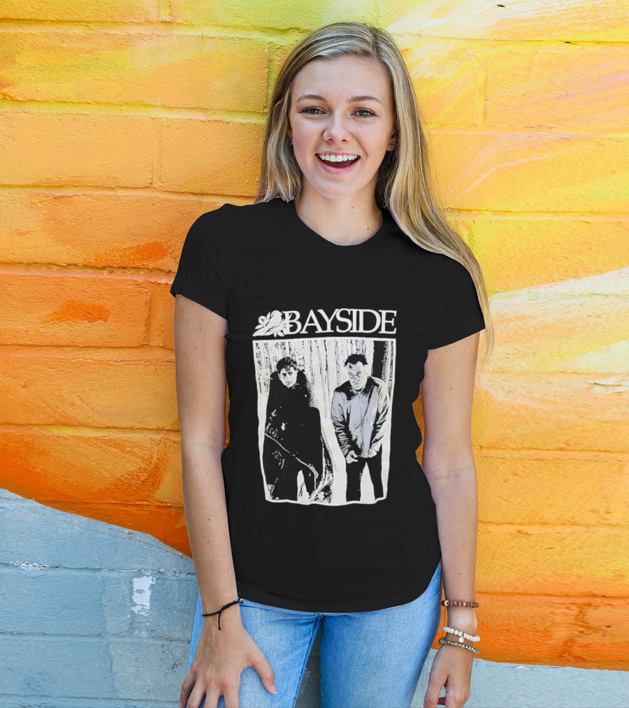 Bayside Band 25th Anniversary Black And White Image T-Shirt