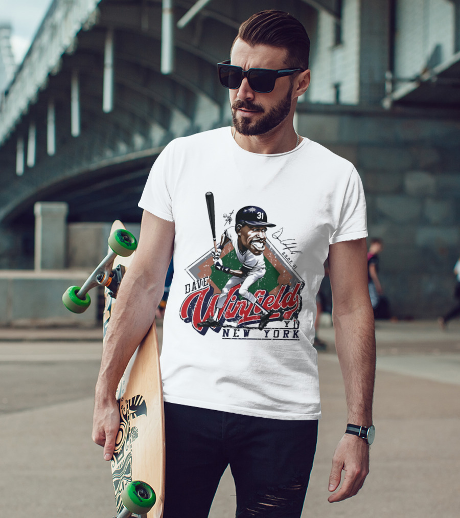 Dave Winfield New York Yankees Major League Baseball Caricature T-Shirt