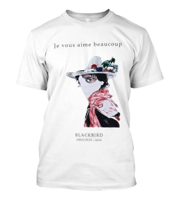 Je Vous Aime Beaucoup Blackbird Original 2026 Hat Mask Flower Scarf T-Shirt
