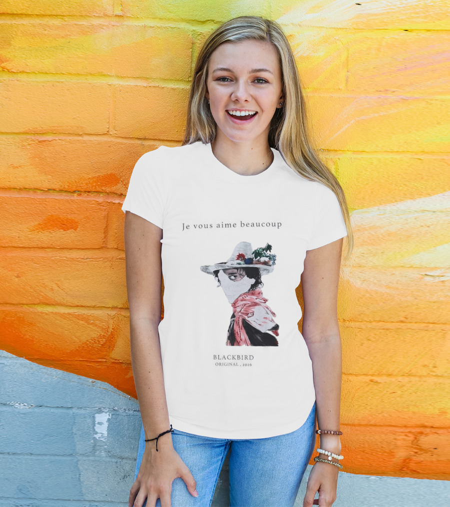 Je Vous Aime Beaucoup Blackbird Original 2026 Hat Mask Flower Scarf T-Shirt