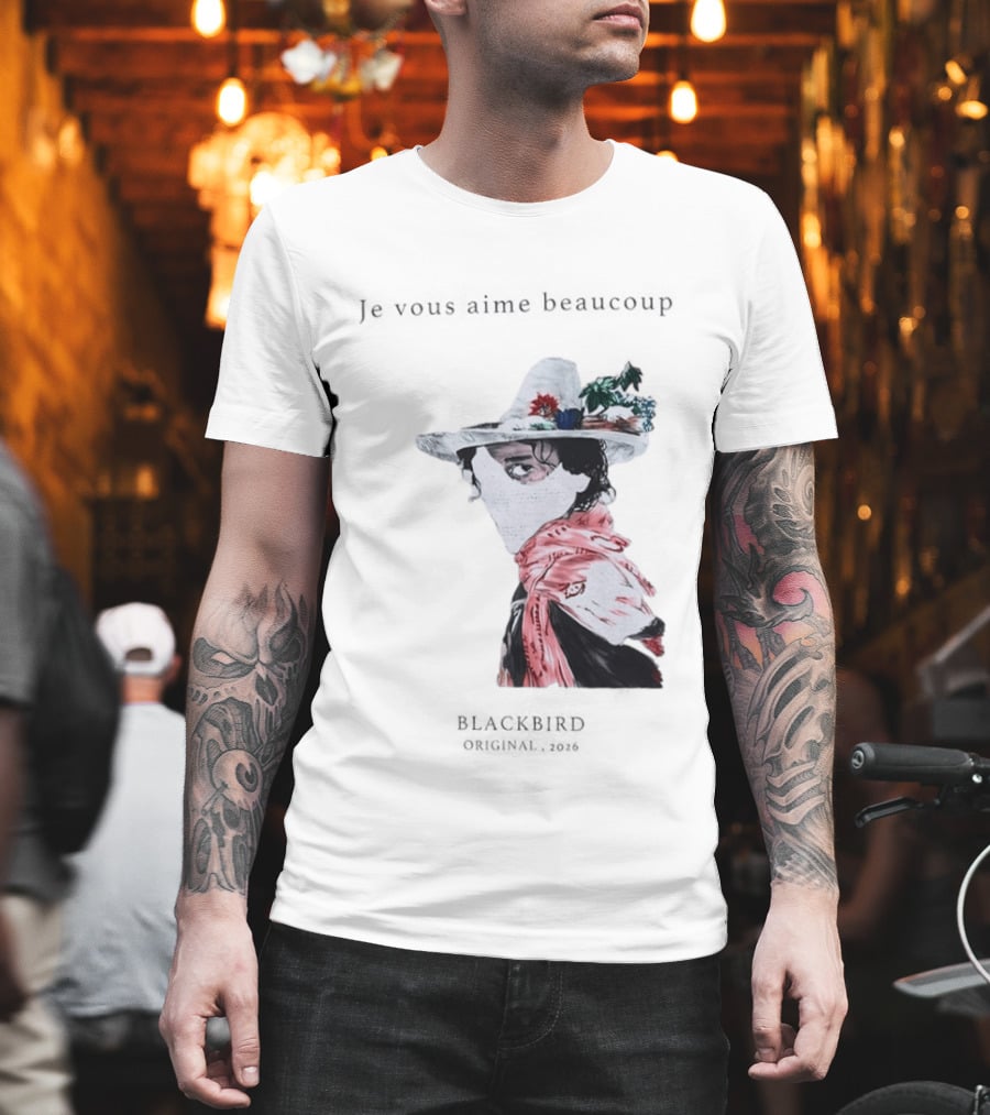 Je Vous Aime Beaucoup Blackbird Original 2026 Hat Mask Flower Scarf T-Shirt