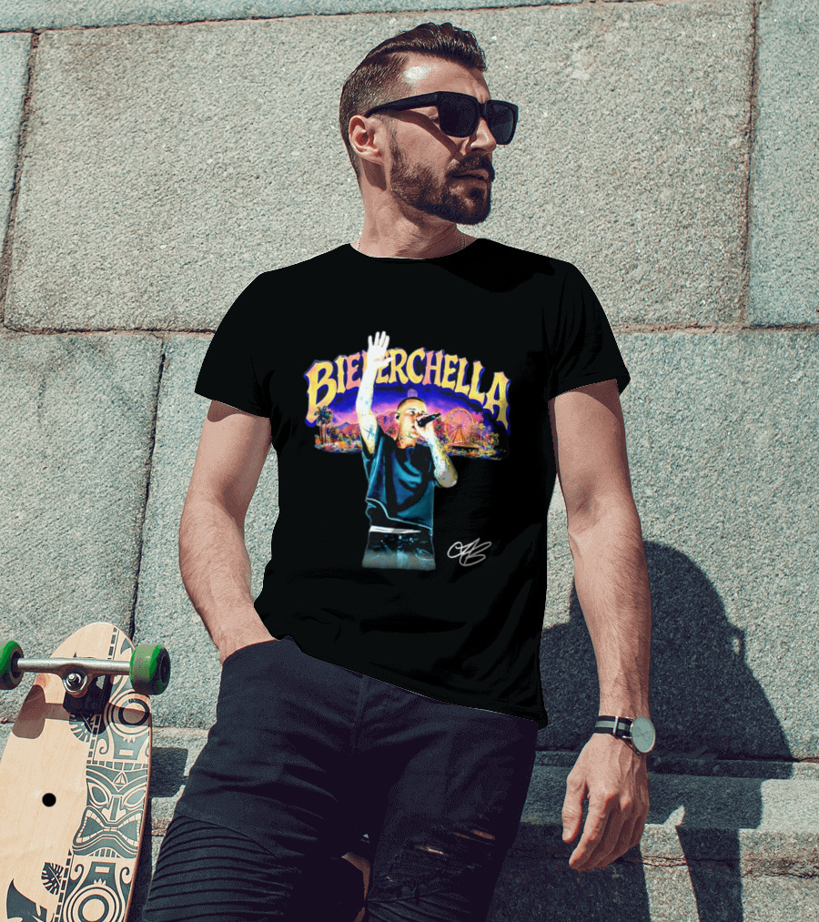 Justin Bieber Bieberchella Tour Festival Concept With Stage Performance And Amusement Park T-Shirt