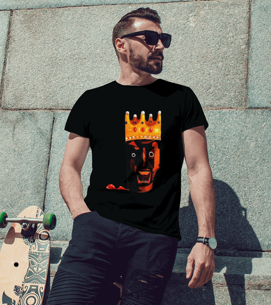 Ye At Coachella King Crowned Abstract Face T-Shirt