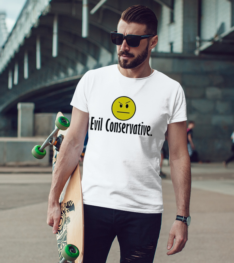 Evil Conservative Smiley Face With Angry Expression T-Shirt