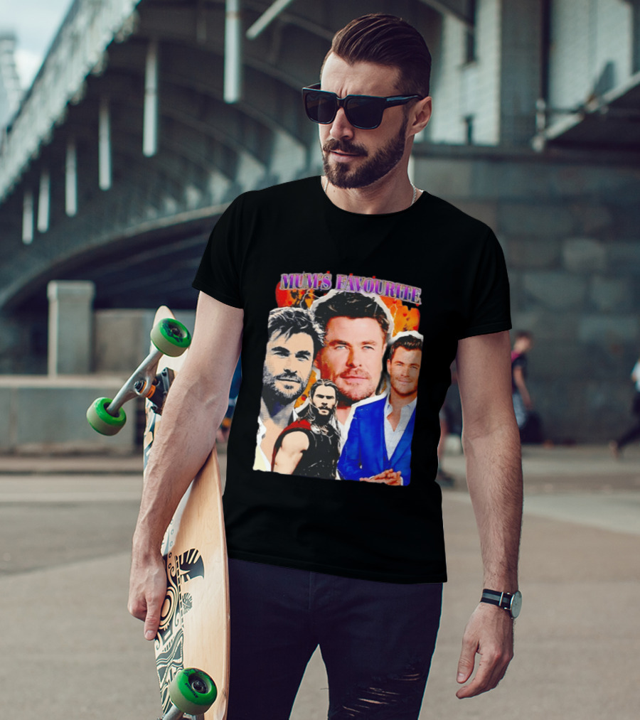 Mum's Favourite Chris Hemsworth Collage T-Shirt