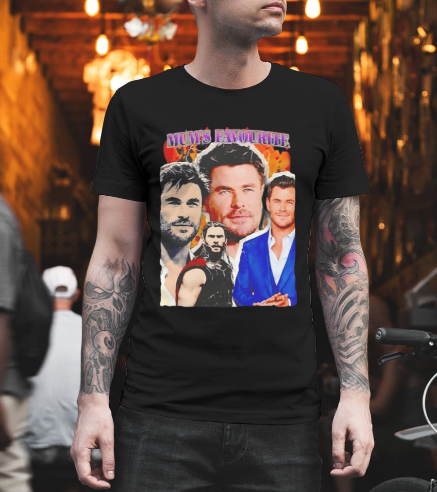 Mum's Favourite Chris Hemsworth Collage T-Shirt