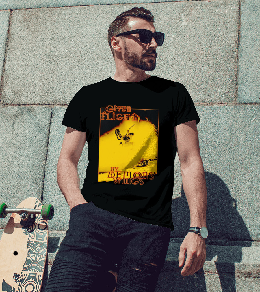 Given Flight By Demons' Wings Guitarist Jumping With Electric Energy T-Shirt
