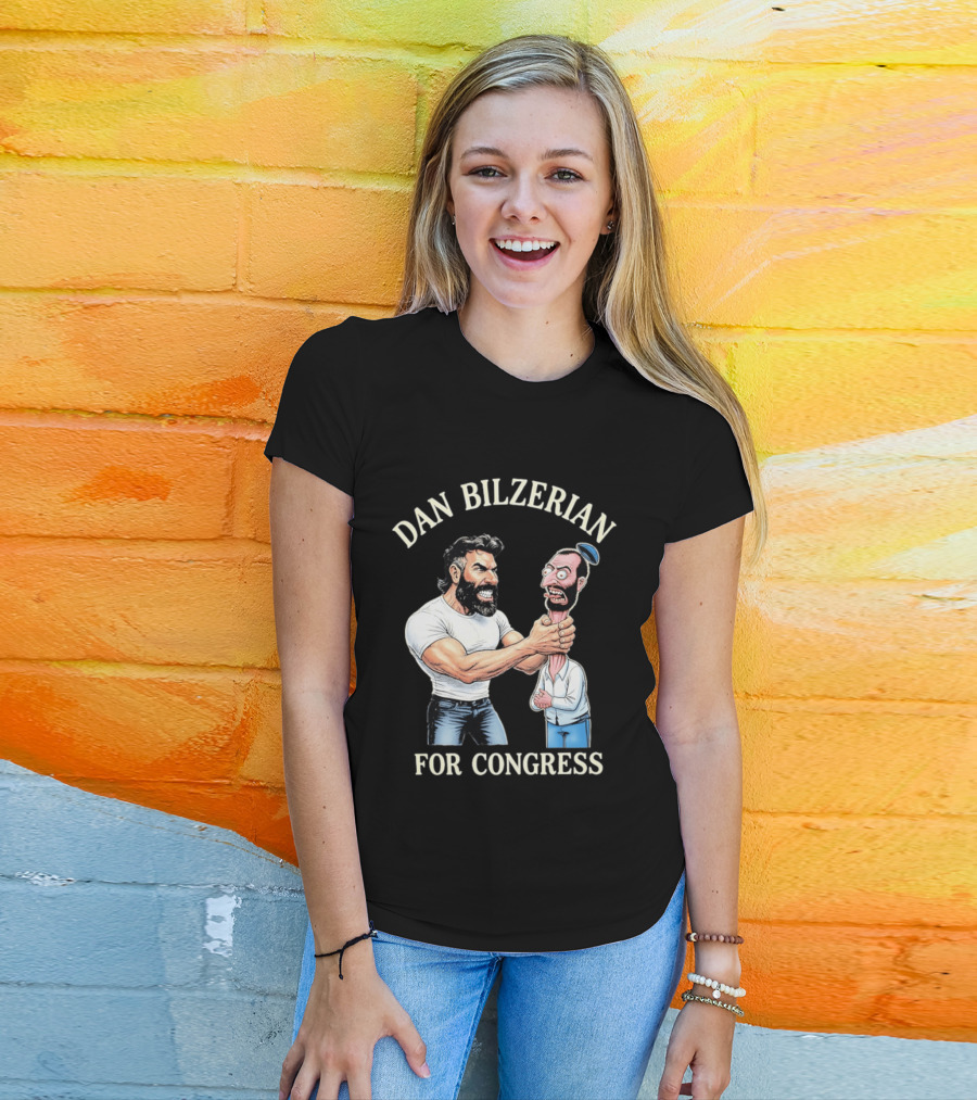 Dan Bilzerian For Congress Funny Caricature T-Shirt