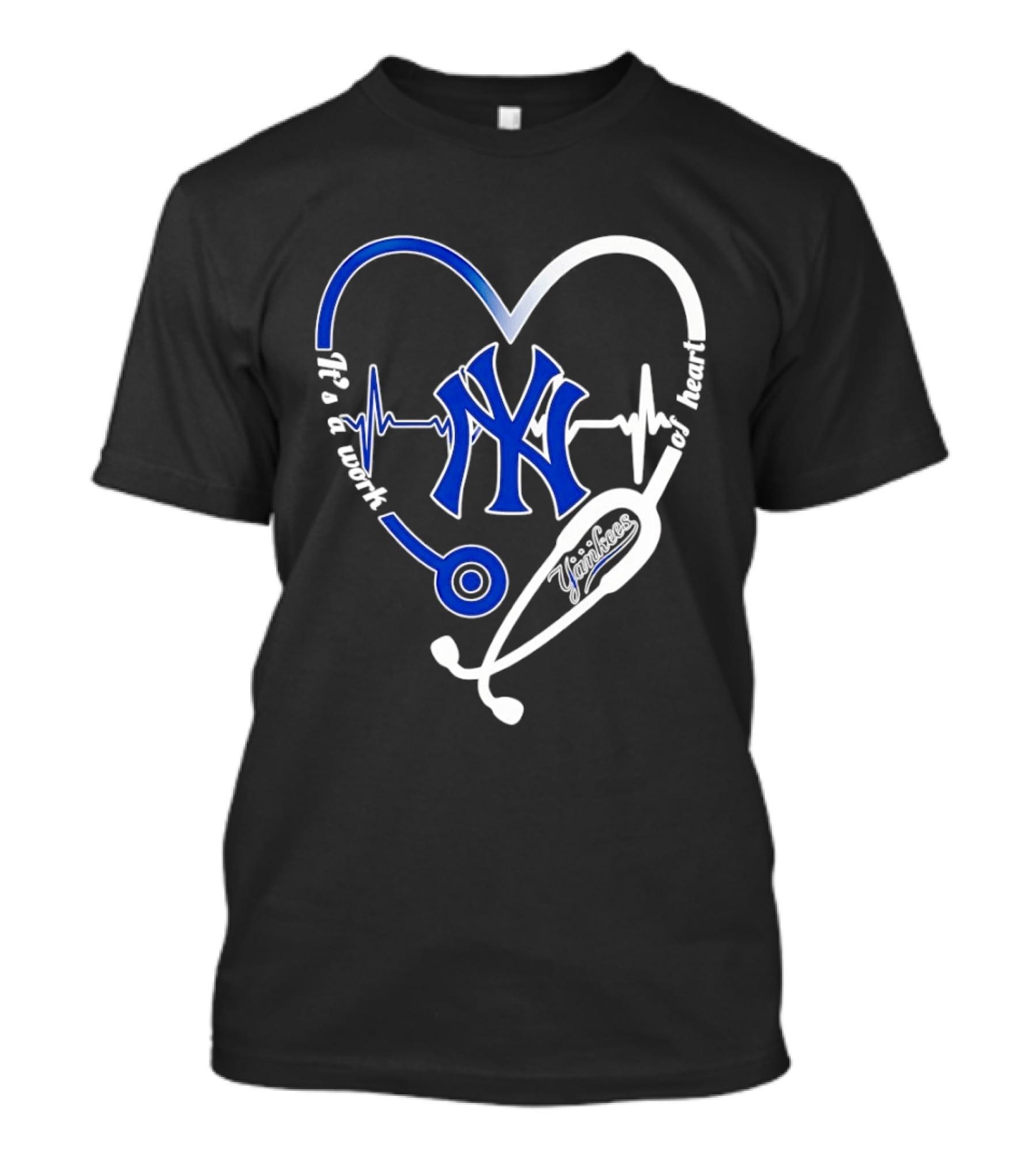 New York Yankees Heartbeat Stethoscope MLB Fan T-Shirt