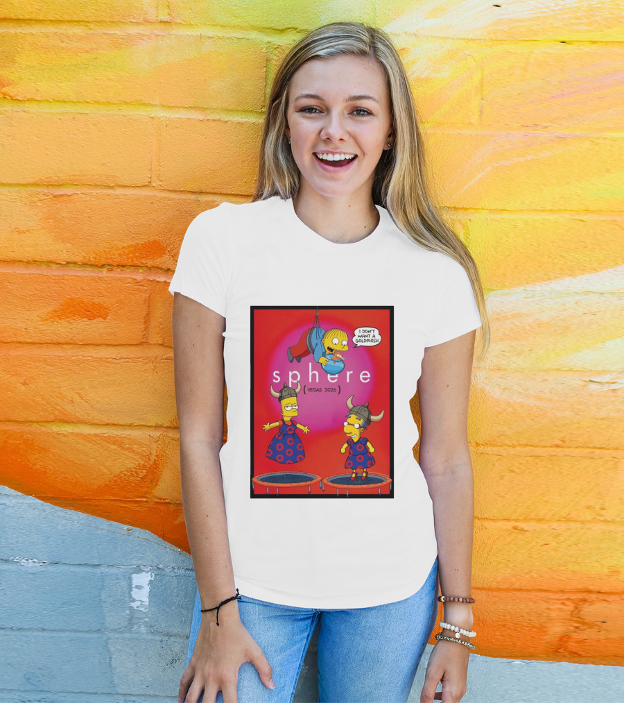 Phish X Simpsons Sphere Vegas 2026 Tour Goldfish Boogie New Springfield T-Shirt