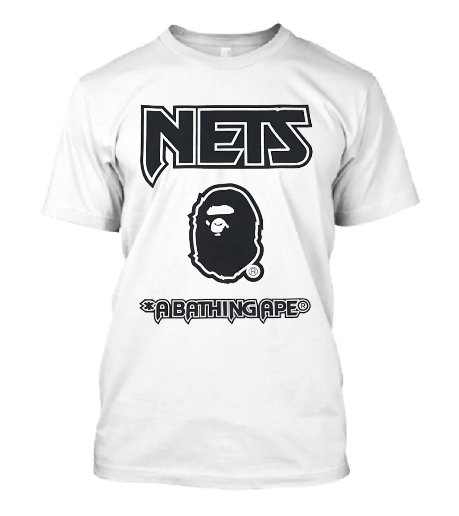 New Jersey Nets NBA A Bathing Ape Collaboration T-Shirt