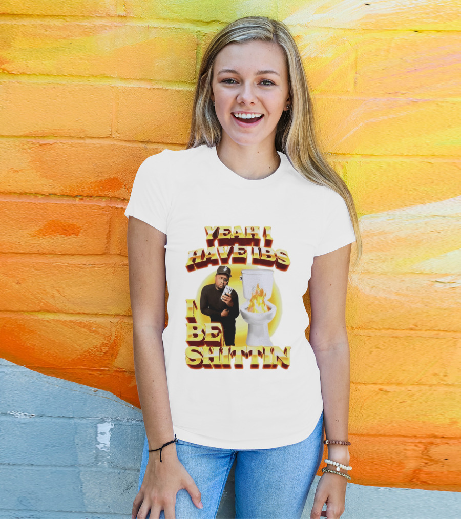 Yeah I Have IBS I Be Shittin 90s Bootleg Style With Fire Toilet And Phone Guy T-Shirt