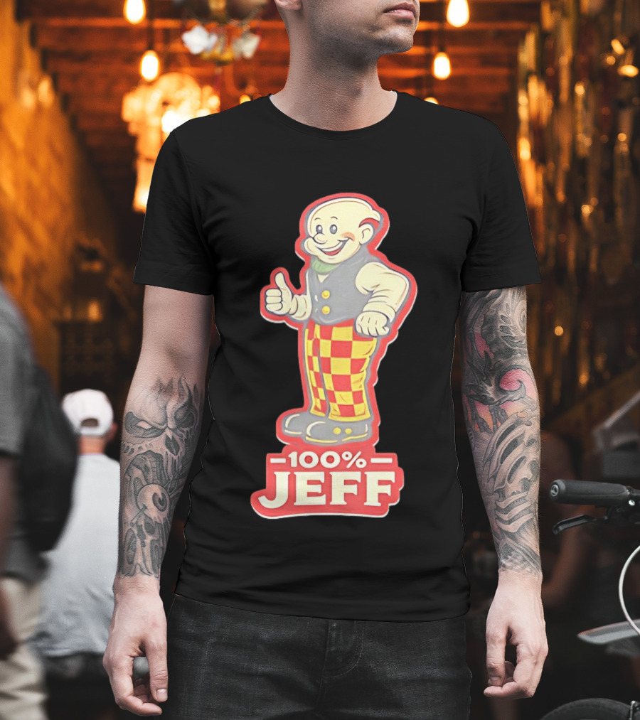 100 Percent Jeff Thumbs Up Character Checker Pants T-Shirt