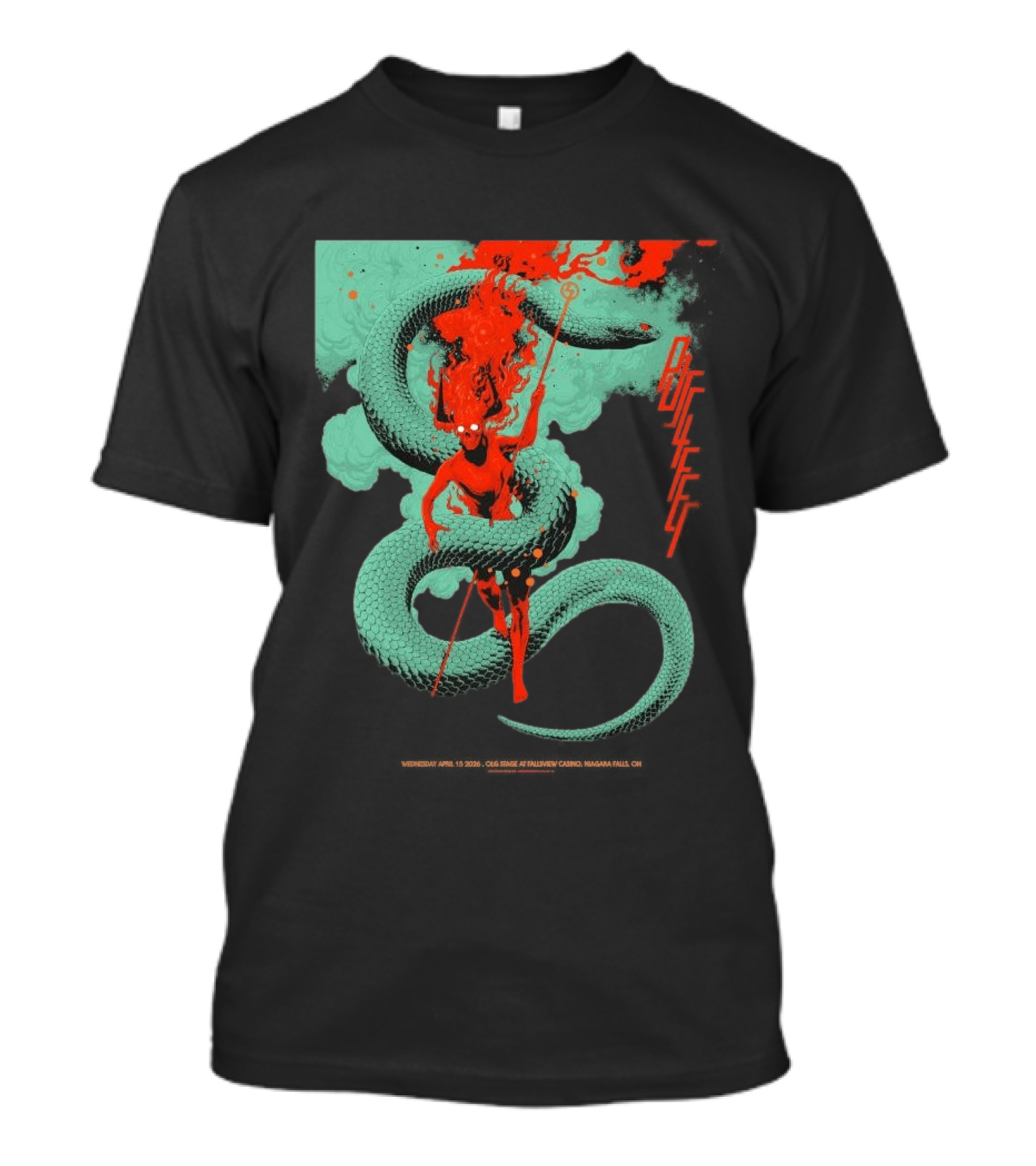 Puscifer Fall Tour 2026 The OLG Stage At Fallsview Casino Serpent Demon T-Shirt
