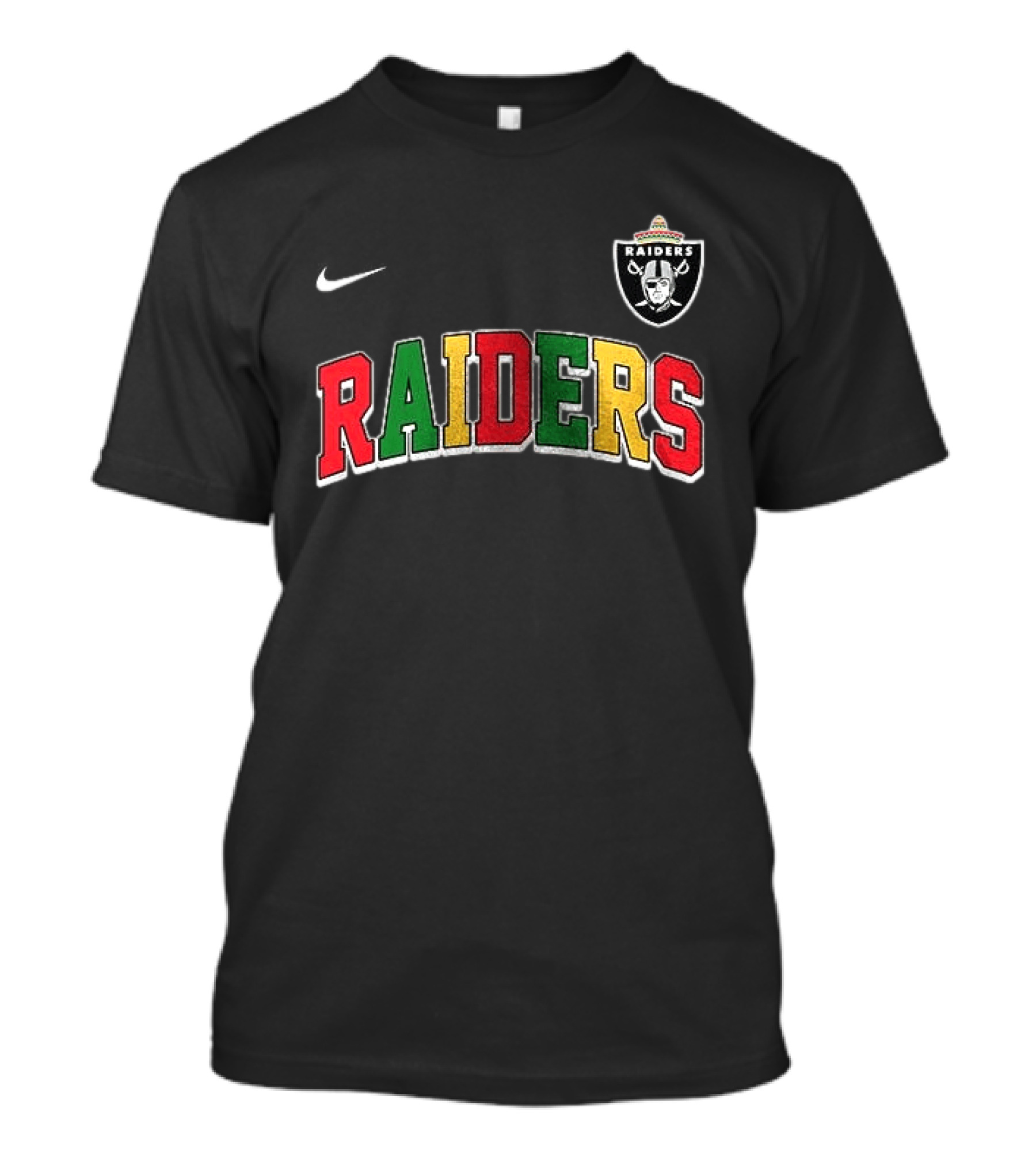 Las Vegas Raiders Cinco De Drinko Bitchachos Skeleton Raiders Text Sombrero T-Shirt