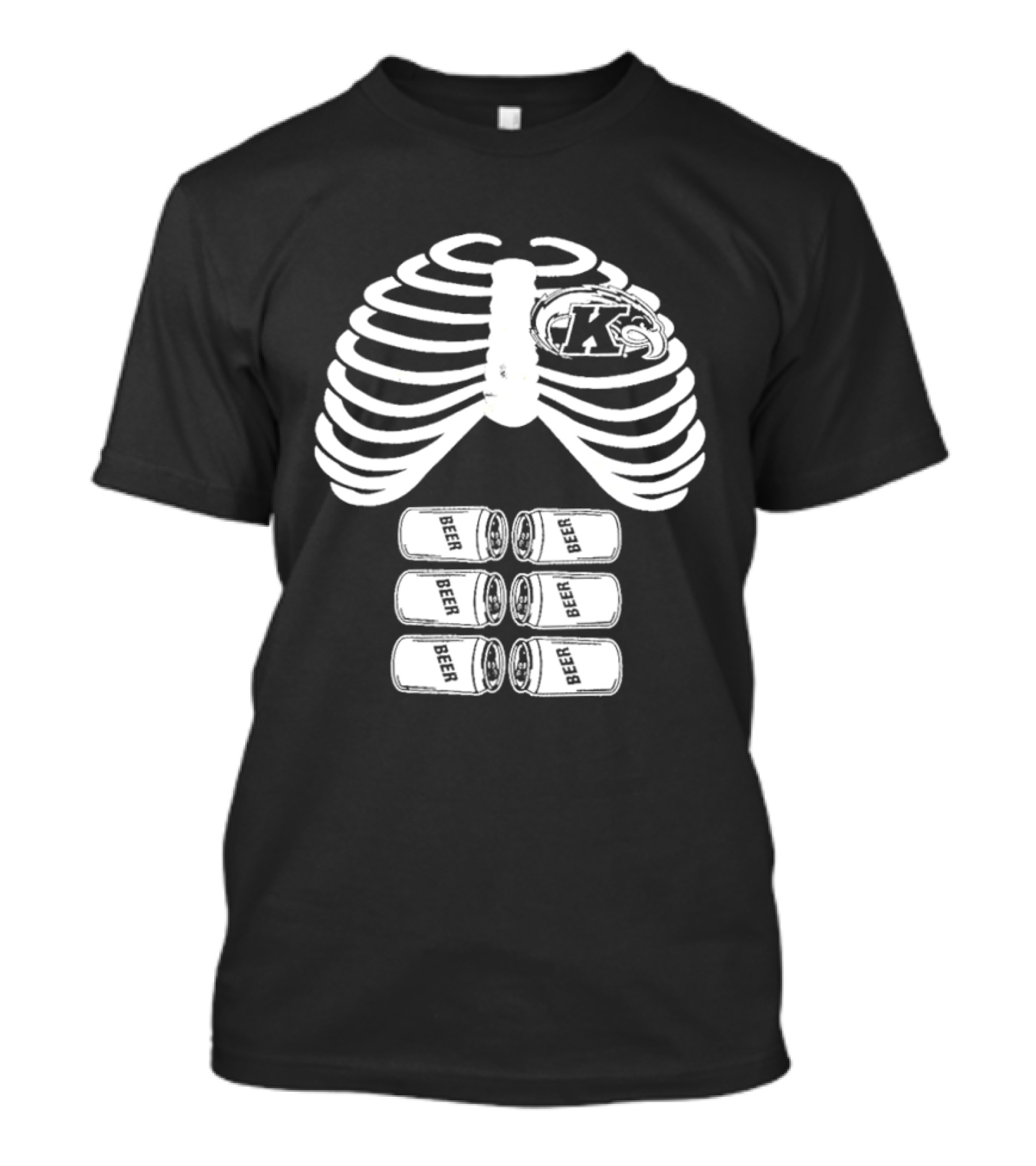 Kent State Senior Bar Crawl 2015 Skeleton Ribs Theme With K T-Shirt