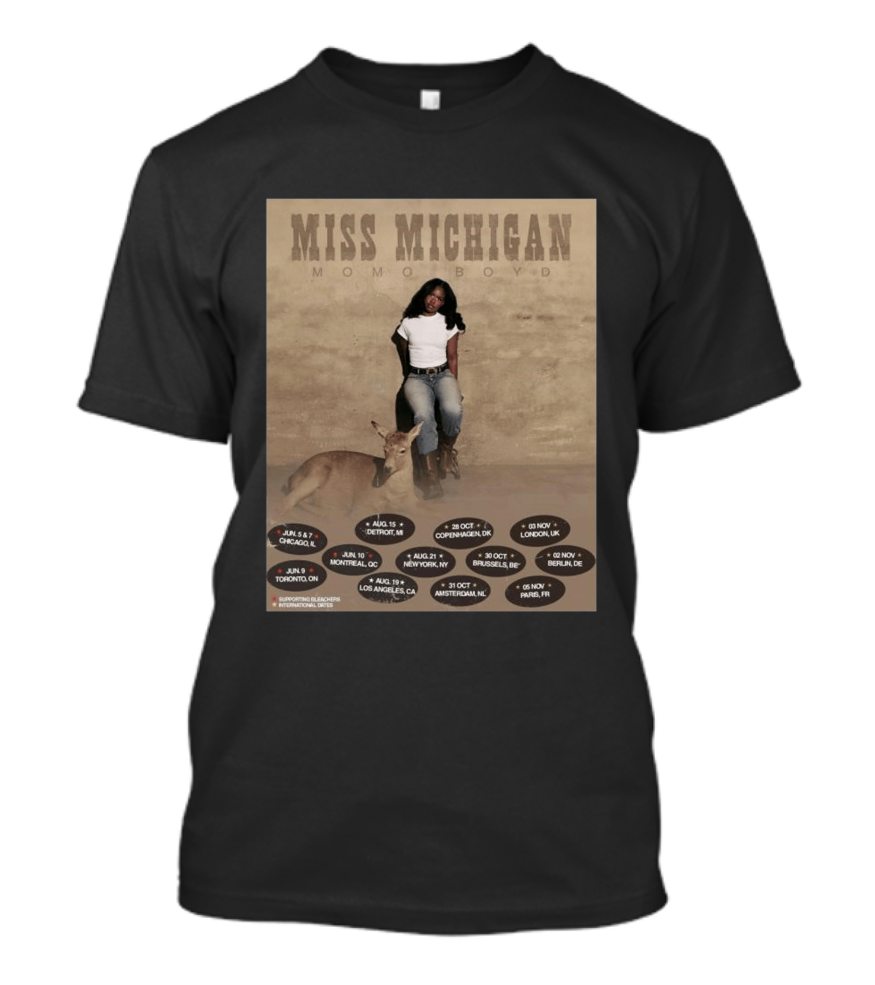 Miss Michigan Momo Boyd Tour 2026 Dates And Locations T-Shirt