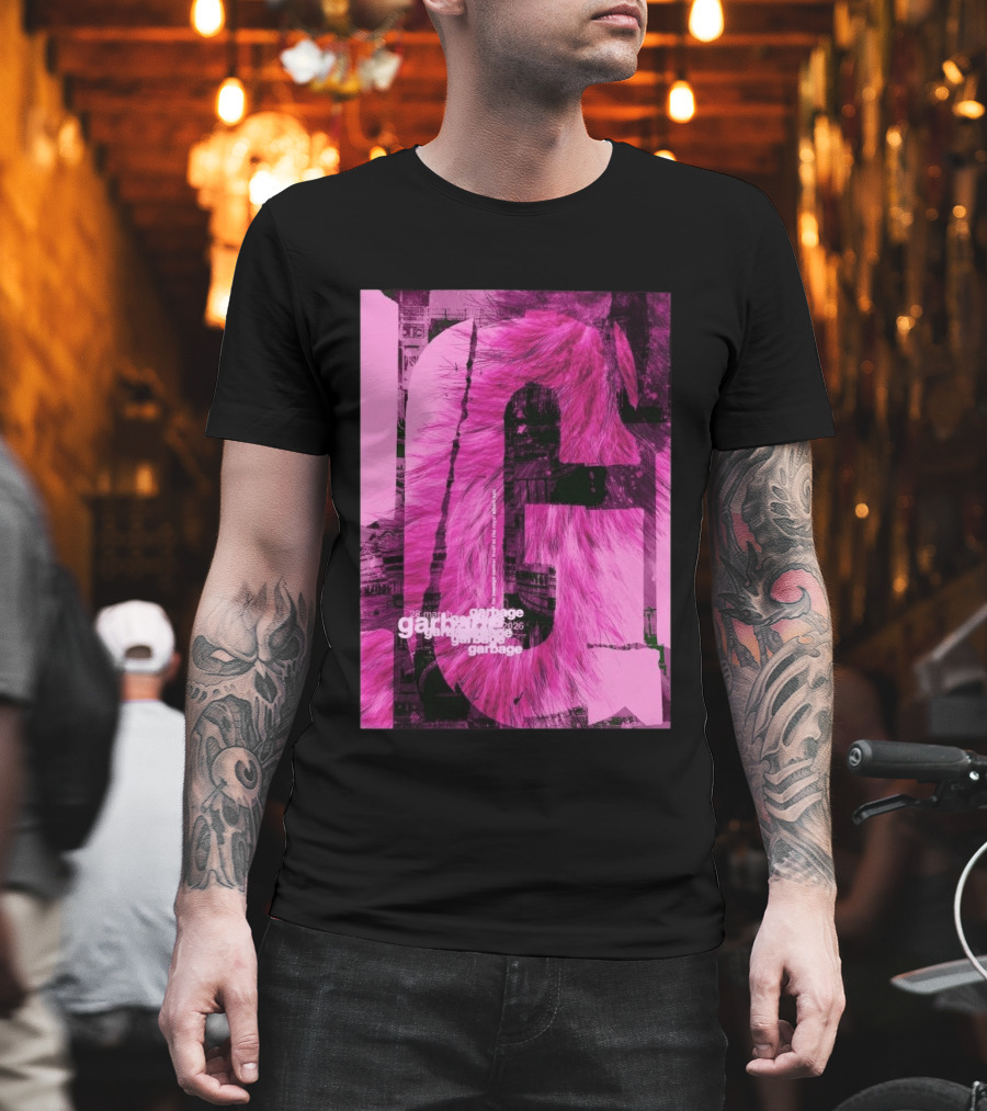 Garbage Royal Albert Hall April 2026 Tour Pink Fur T-Shirt