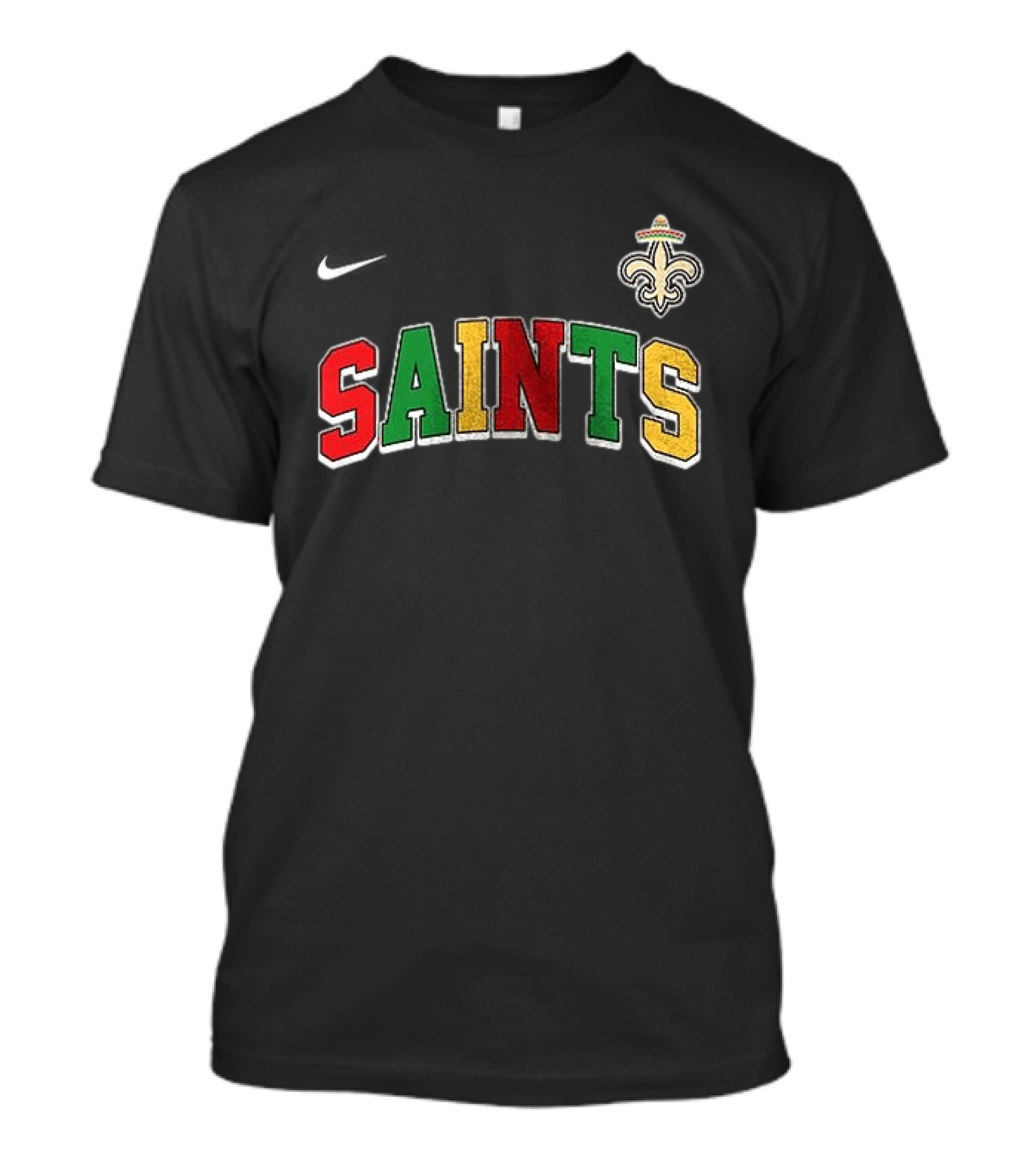 New Orleans Saints Cinco De Drinko Bitchachos Skeleton Fiesta Fleur De Lis Sombrero T-Shirt
