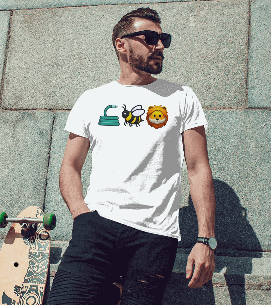 Hose Bee Lion Emoji Mashup T-Shirt