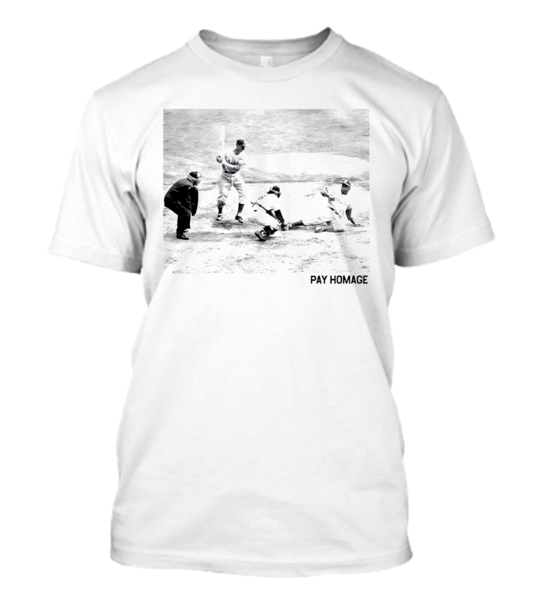 Jackie Robinson Dodgers Pay Homage Vintage Baseball Scene T-Shirt