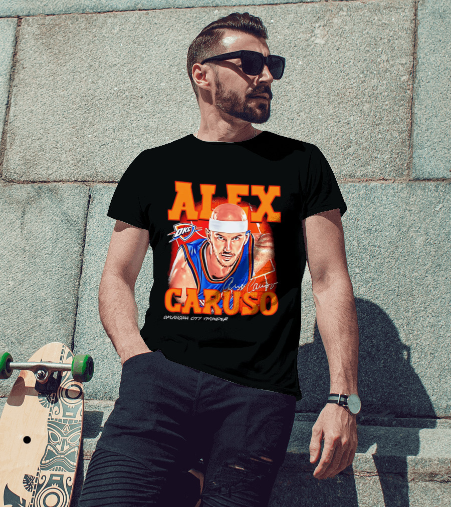 Alex Caruso Oklahoma City Thunder OKC Basketball Airbrush T-Shirt