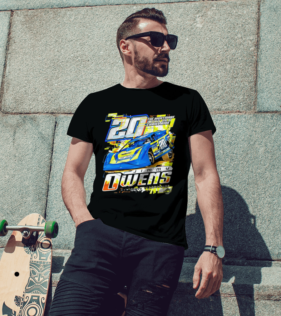 Jimmy Owens Racing 20 Nightmare Going On A Thrill Ride T-Shirt