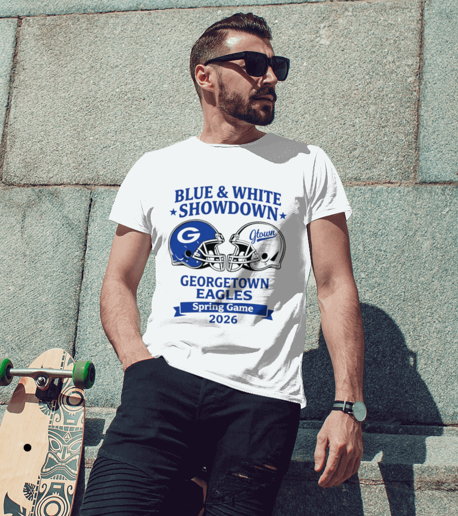 Blue And White Showdown Georgetown Eagles Spring Game 2026 T-Shirt