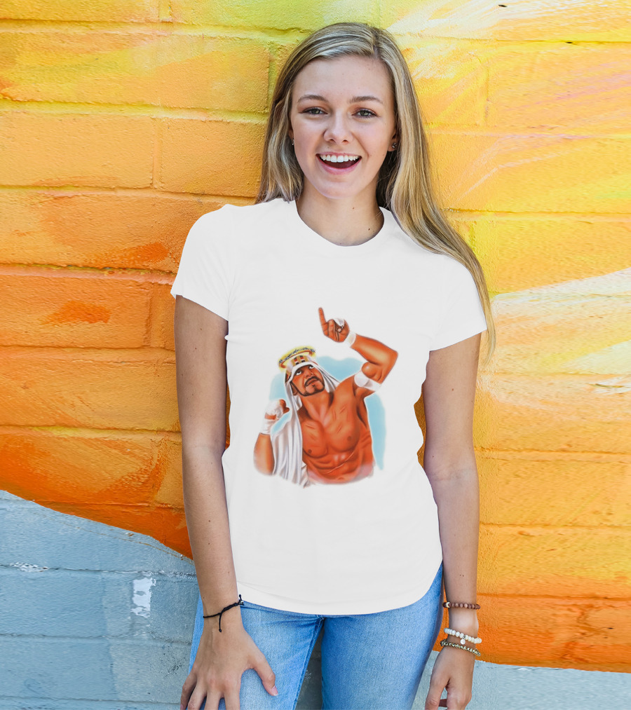 Sabu Airbrush Professional Wrestling Legend Iconic Pose T-Shirt