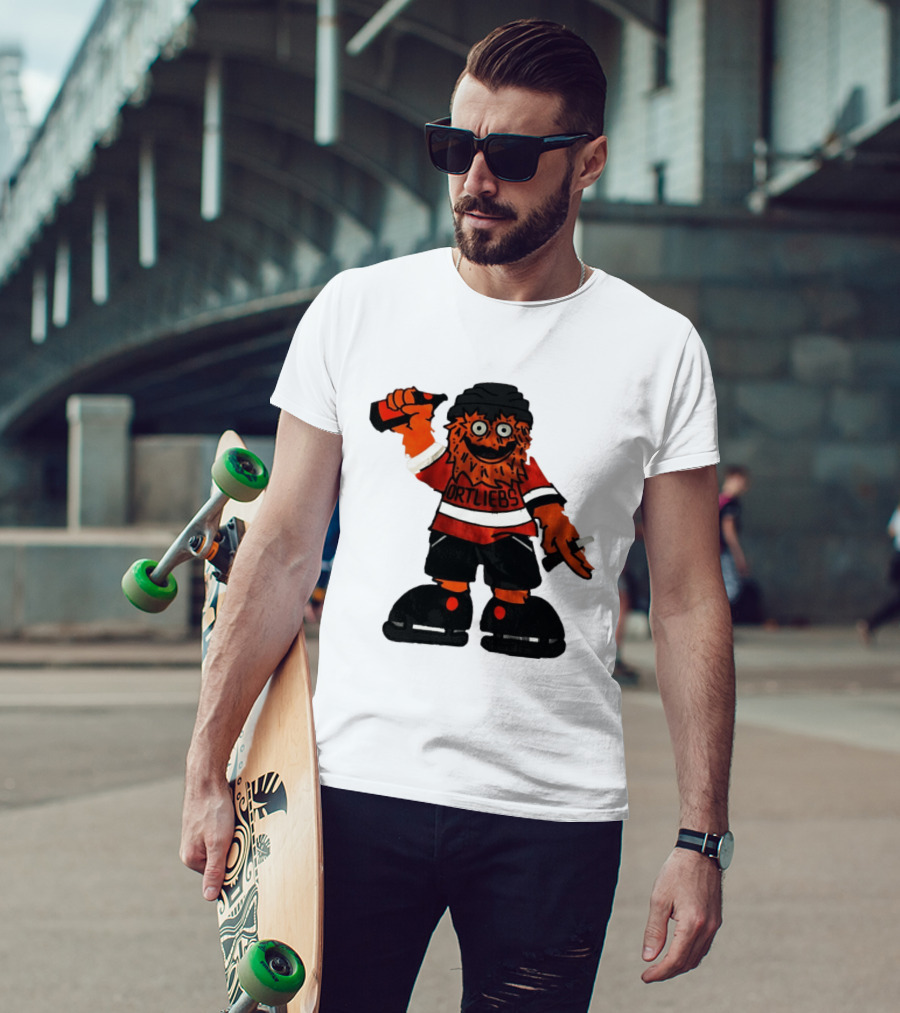 Gritty Philadelphia Flyers Hockey Club Ortliebs Mascot Pose T-Shirt