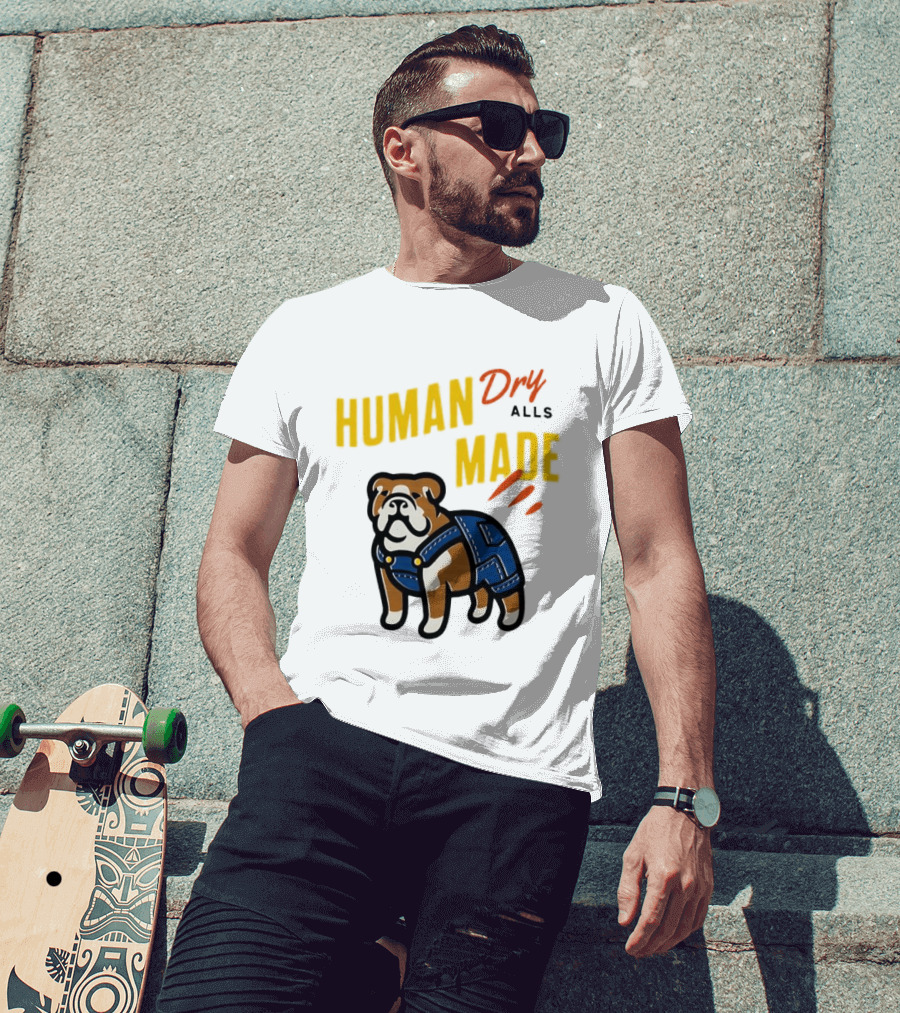 Human Made Dry Alls Bulldog In Overalls T-Shirt