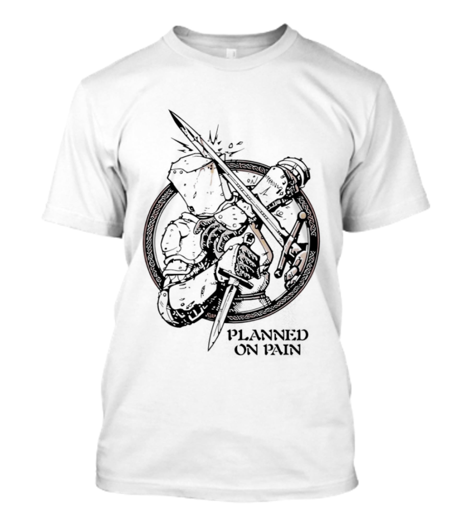 Lady Knight Planned On Pain Warrior Aesthetic T-Shirt