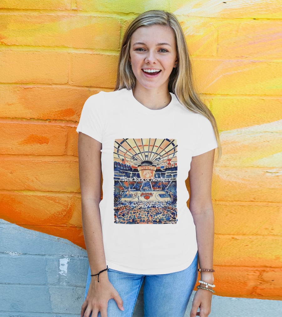 New York Knicks NBA Madison Square Garden Let's Go New York Or Nowhere T-Shirt