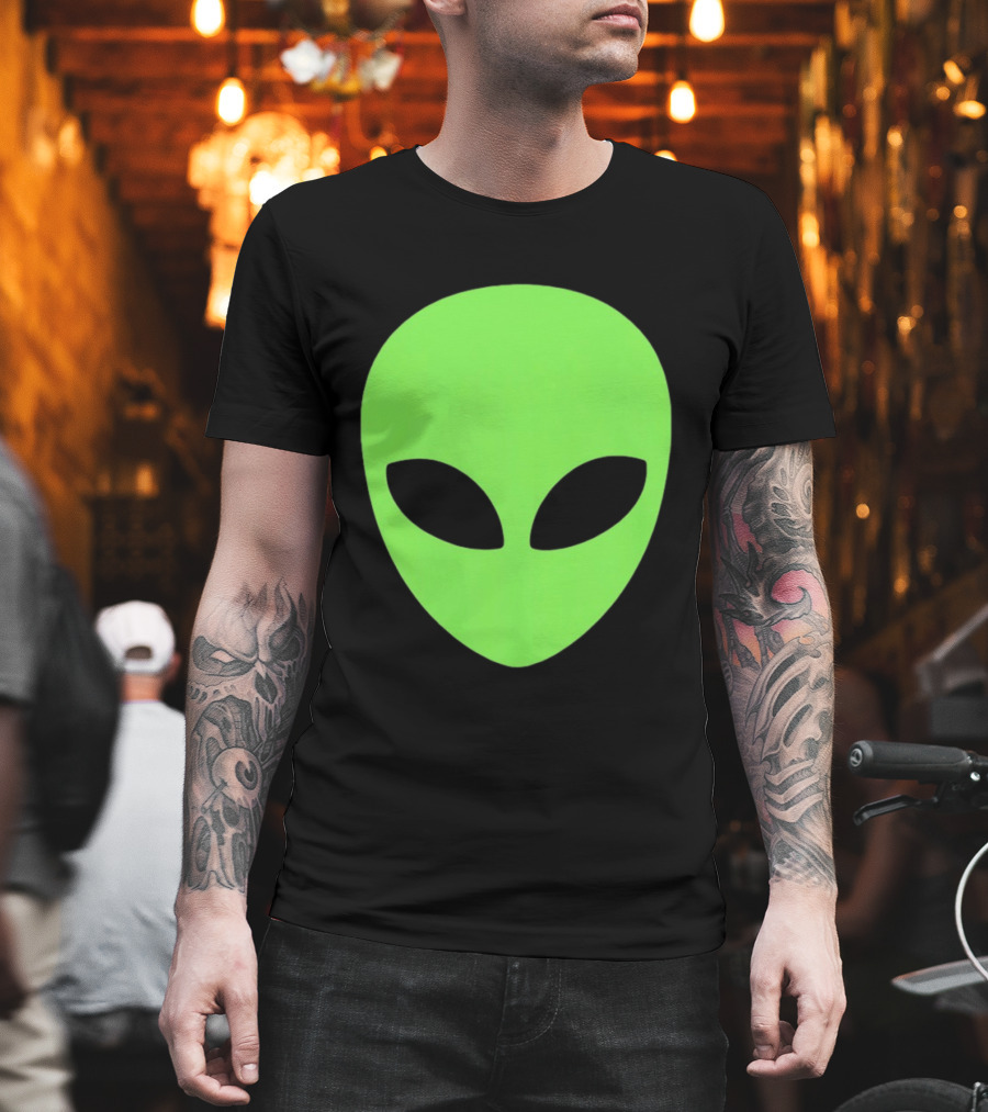 Alien Face 2026 Green Mask T-Shirt