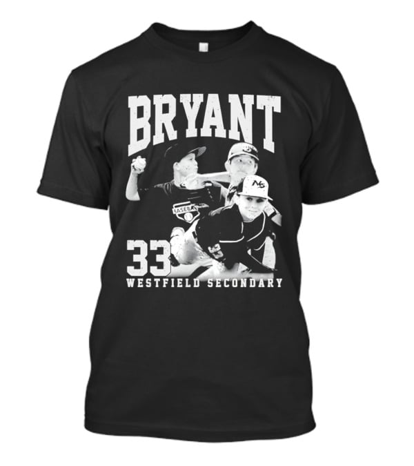 Bryant 33 Westfield Secondary Baseball Player T-Shirt