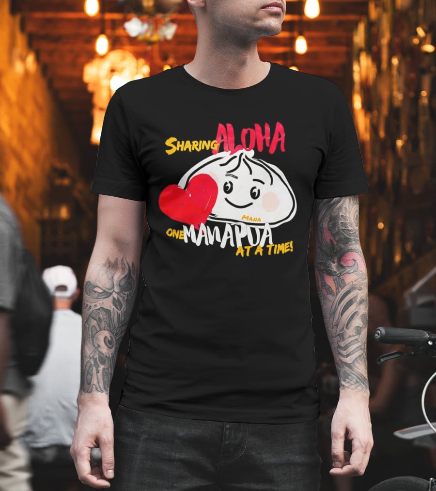 Sharing Aloha One Manapua At A Time Mana Heart T-Shirt